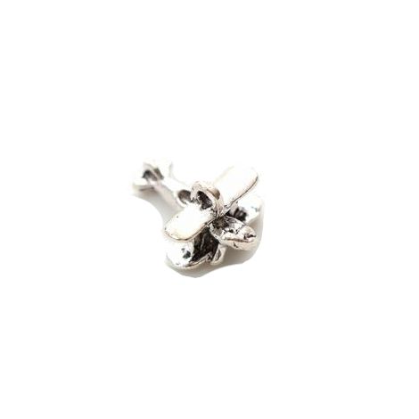 Zawieszka metalowa Charms ScrapBerry's Samolot Srebro, 20mm